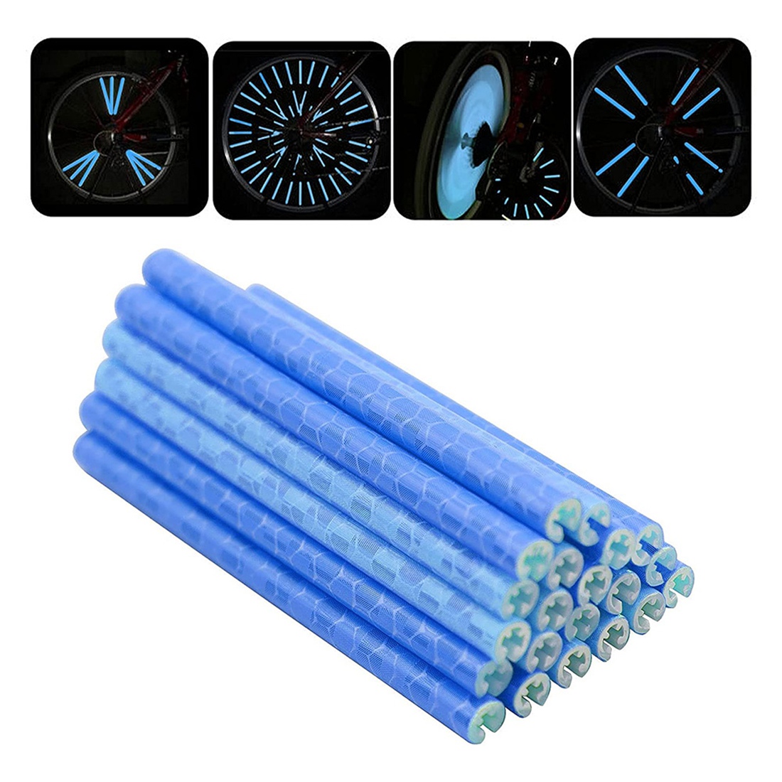 Spoke Reflector Set - A89E-스포크 반사판 72개, 360도 ° 자전거용