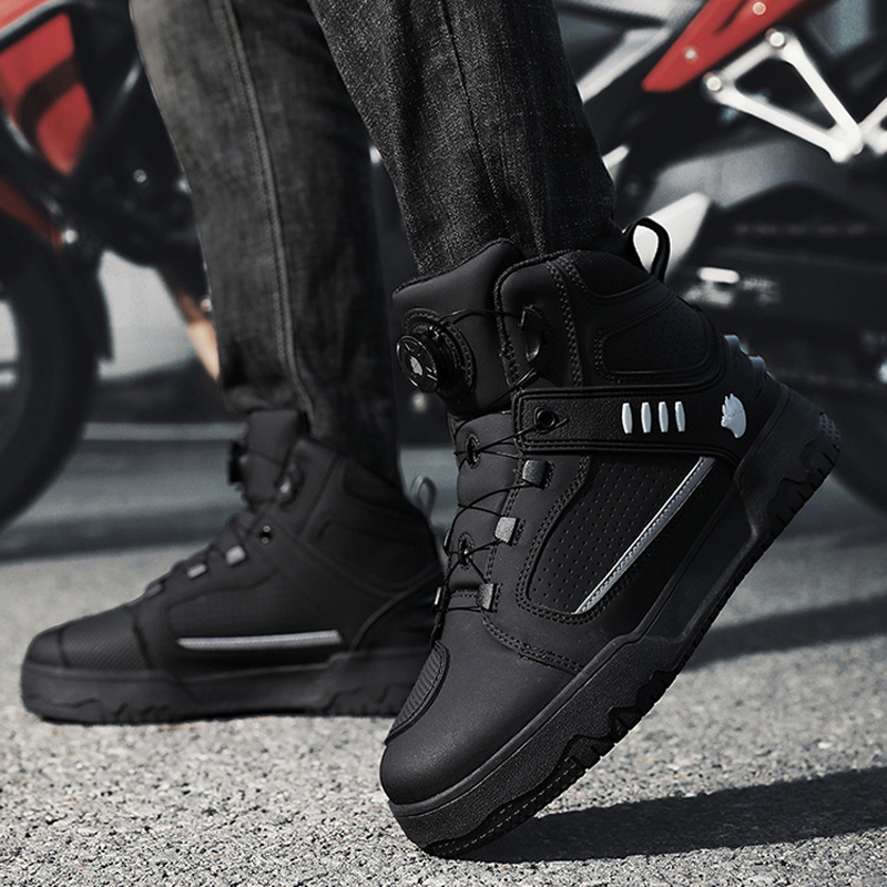 Cycling Commute Shoes - 남성용 오토바이 라이딩 부츠, 방수 기능의